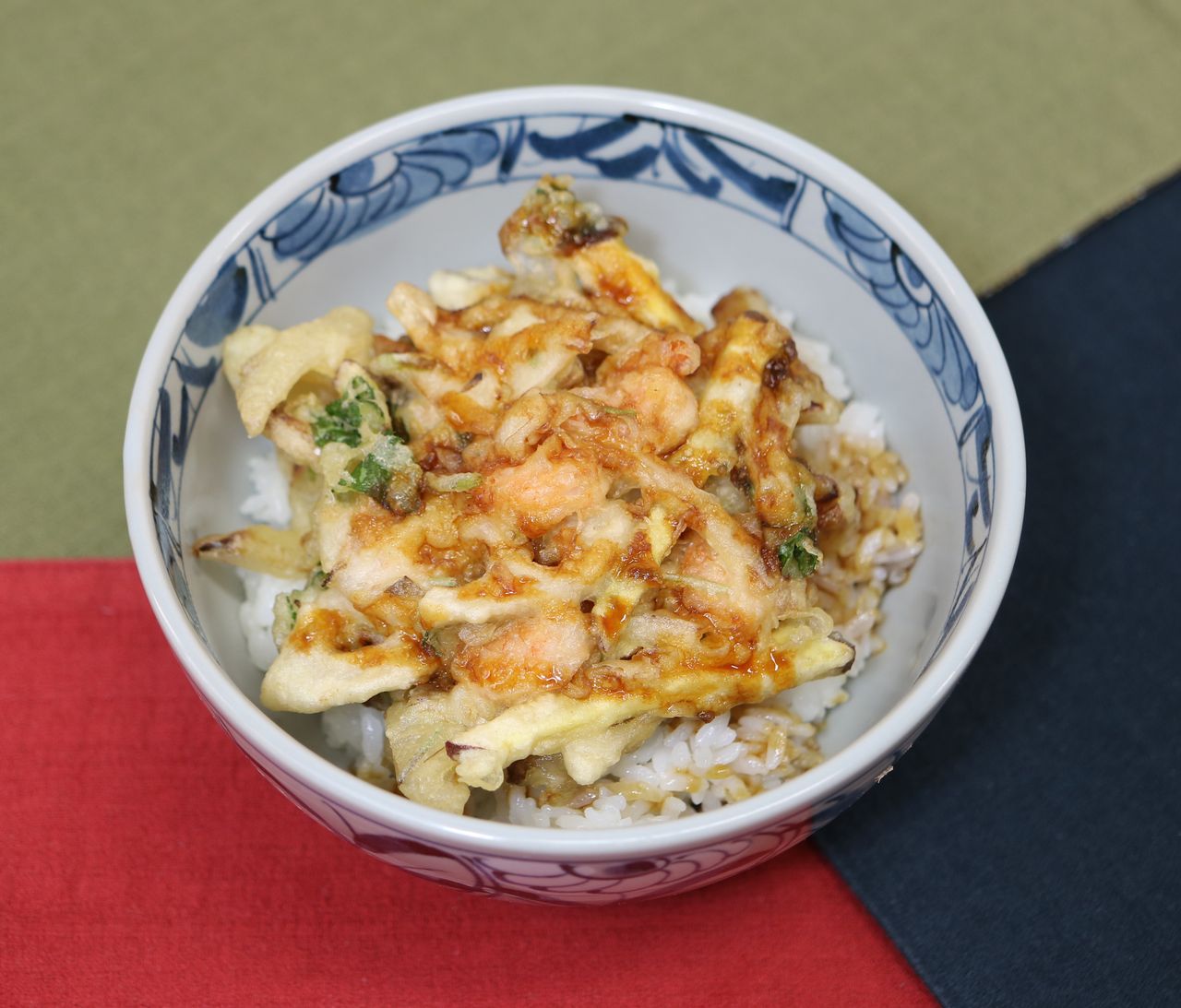 牛肉とブロッコリーのかき揚げ丼のレシピ